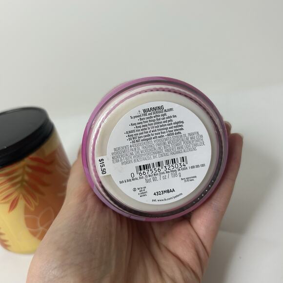 Bath & Body Works Single Wick Candle Mango Mai Tai & Passionfruit Banana 7oz - Picture 6 of 7